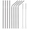 Kitcheniva 8PCS 10.5" Stainless Steel Ultra Long Metal Cocktail Straw And 2 Cleaner Brush